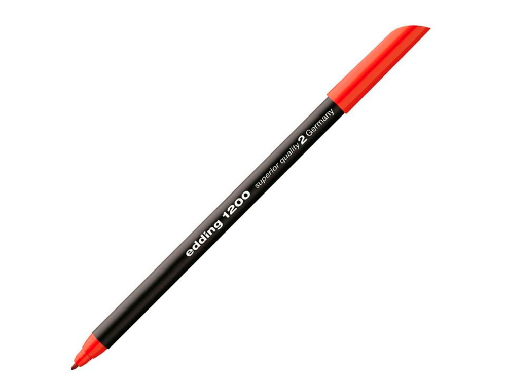 ROTULADOR EDDING PUNTA FIBRA 1200 ROJO N.2 PUNTA REDONDA 0.5 MM BLISTER DE 2 UNIDADES
