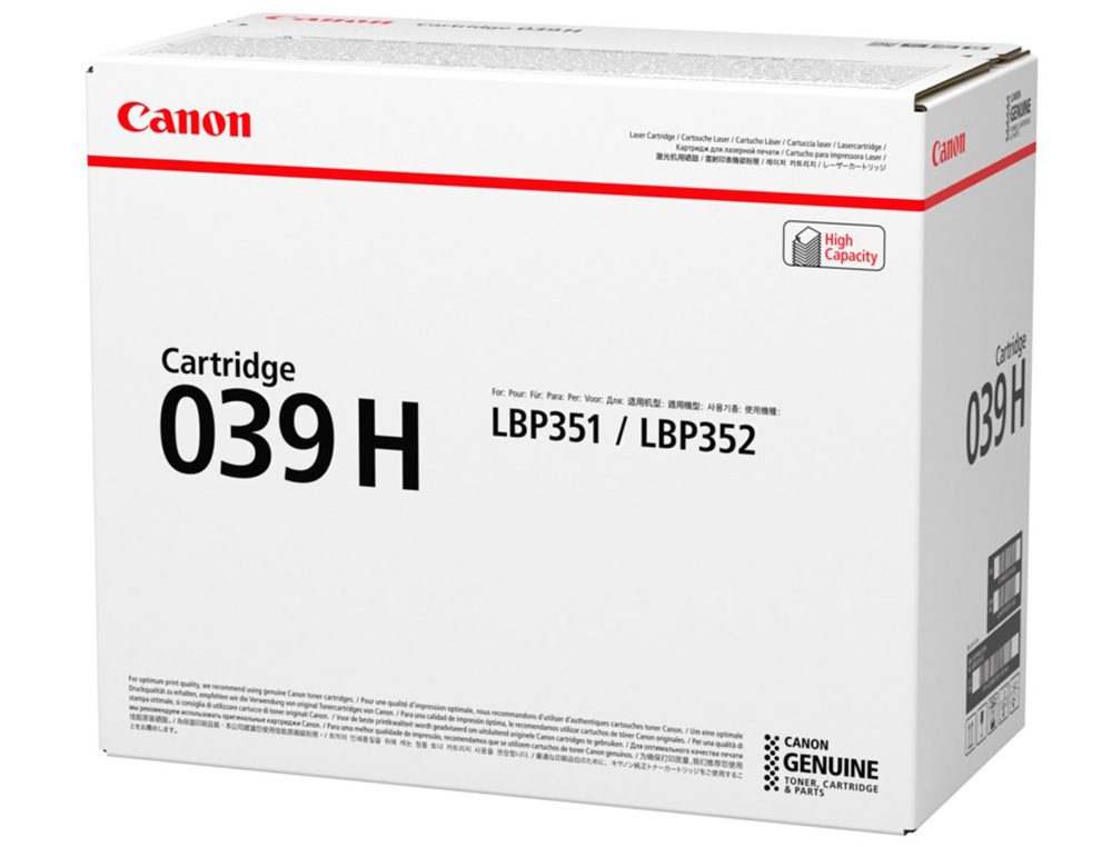 TONER CANON 039H ISENSYS LBP351X LBP352X NEGRO