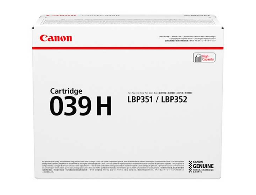 TONER CANON 039H ISENSYS LBP351X LBP352X NEGRO