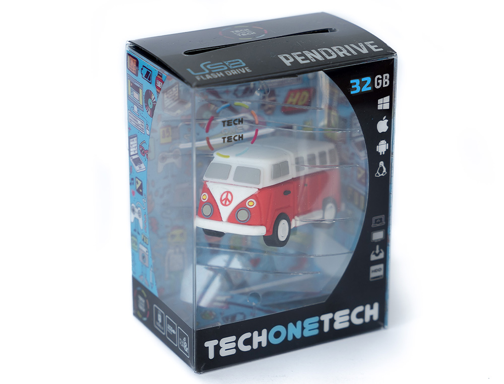 MEMORIA USB TECH ON TECH HIPPY VAN BANG CAMPER 32 GB