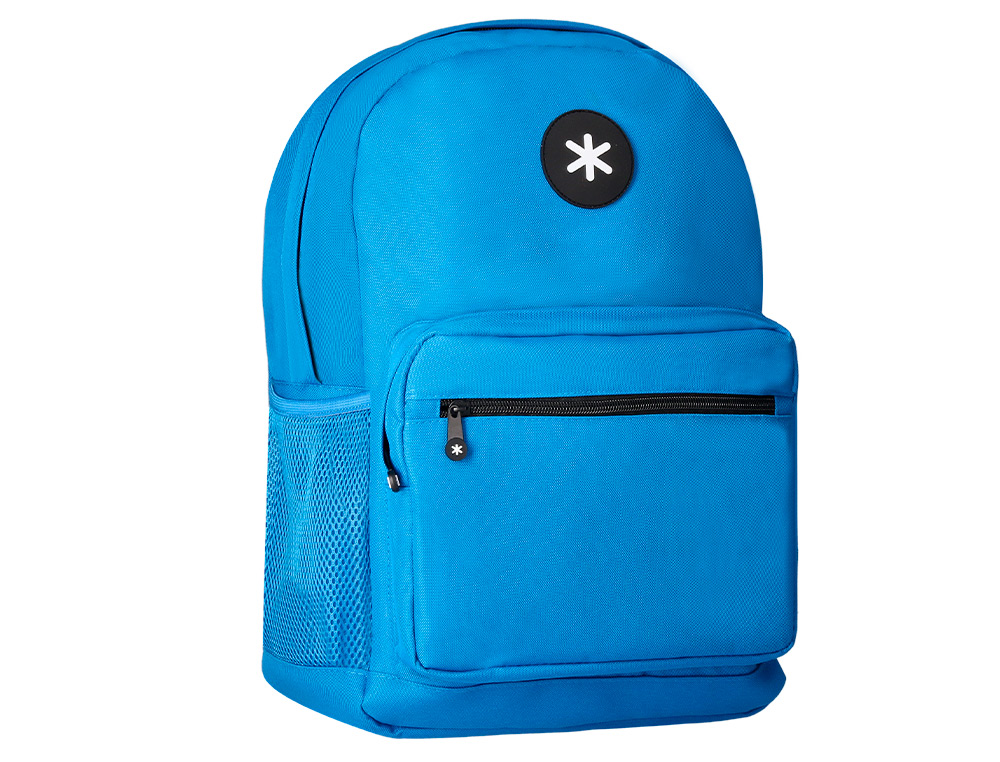 MOCHILA ANTARTIK CON ASA Y BOLSILLO FRONTAL CON CREMALLERA COLOR AZUL 320X140X430 MM