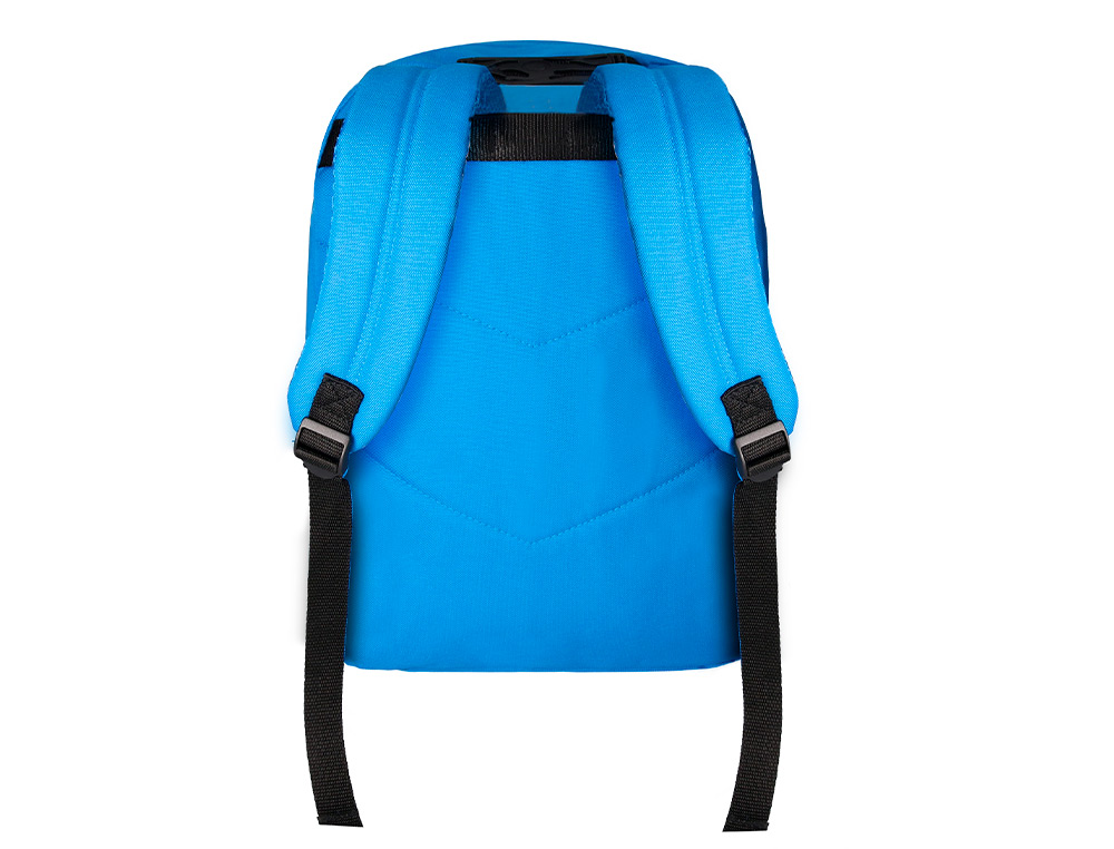 MOCHILA ANTARTIK CON ASA Y BOLSILLO FRONTAL CON CREMALLERA COLOR AZUL 320X140X430 MM