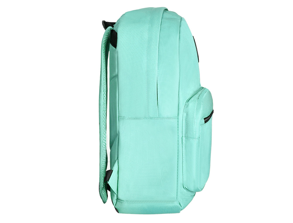 MOCHILA ANTARTIK CON ASA Y BOLSILLO FRONTAL CON CREMALLERA COLOR VERDE MENTA 320X140X430 MM