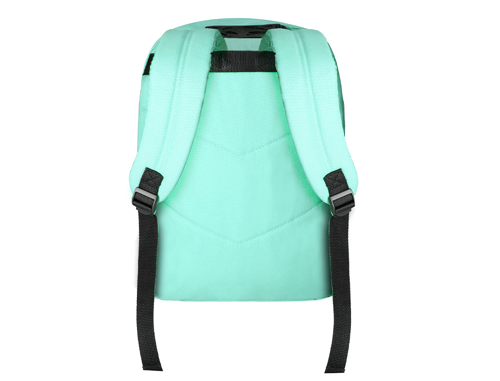 MOCHILA ANTARTIK CON ASA Y BOLSILLO FRONTAL CON CREMALLERA COLOR VERDE MENTA 320X140X430 MM