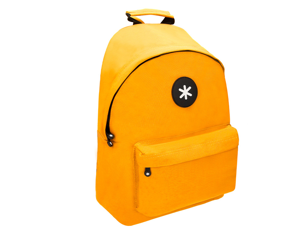 MOCHILA ANTARTIK CON ASA Y BOLSILLOS CON CREMALLERA COLOR MOSTAZA 310X160X410 MM