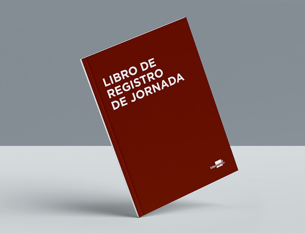 LIBRO LIDERPAPEL REGISTRO DE JORNADA EMPLEADOS A4 10 EMPLEADOS MES PAGINA PAPEL BLANCO 90 G