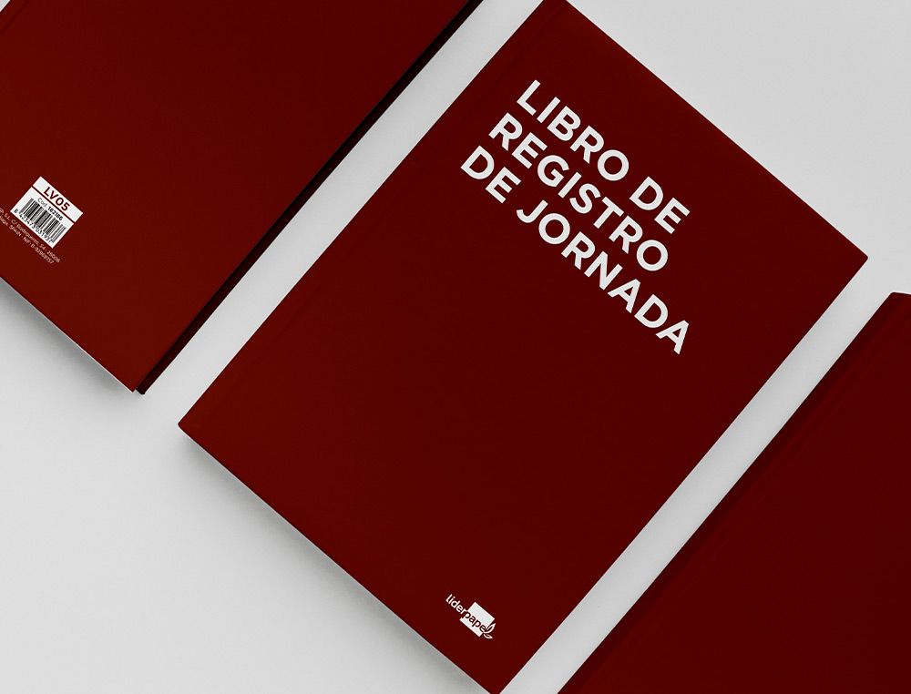 LIBRO LIDERPAPEL REGISTRO DE JORNADA EMPLEADOS A4 10 EMPLEADOS MES PAGINA PAPEL BLANCO 90 G