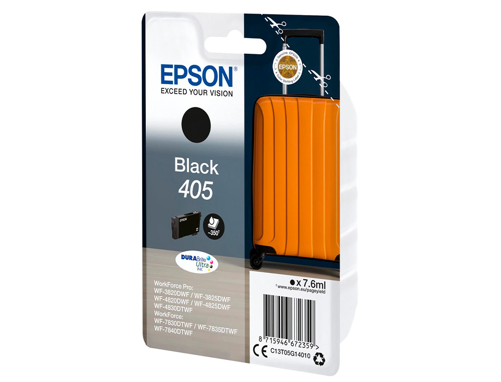 INK-JET EPSON 405 WF-3820DWF / WF-4820DWF / WF-7830DTWF / WF-7840DTWF NEGRO