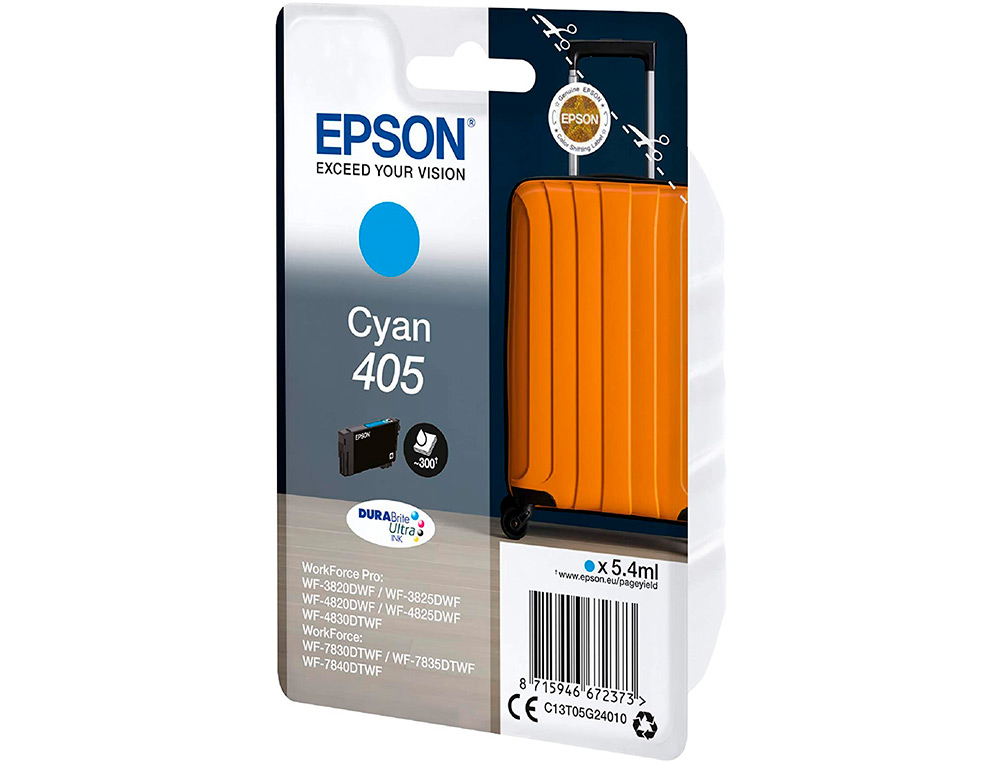 INK-JET EPSON 405 WF-3820DWF / WF-4820DWF / WF-7830DTWF / WF-7840DTWF CIAN