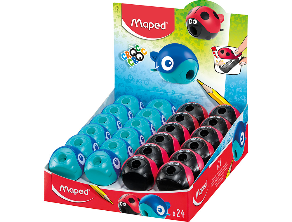 SACAPUNTAS MAPED PLASTICO CROC CROC EASY 1 USO CON DEPOSITO