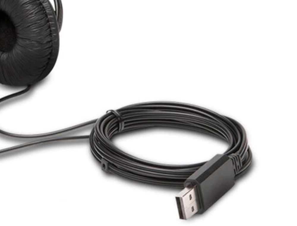 AURICULAR KENSINGTON HI-FI CON MICROFONO USB CABLE 180 CM