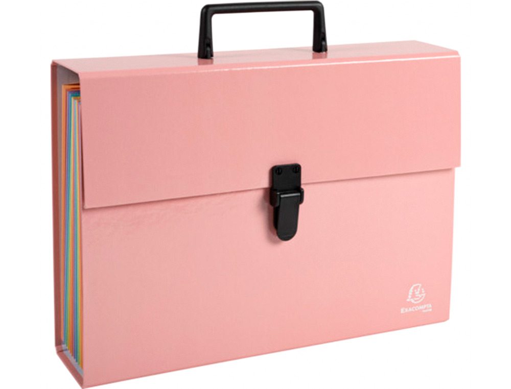 MALETIN EXACOMPTA AQUAREL CON FUELLE CARTON FORRADO 18 DEPARTAMENTOS COLORES SURTIDOS