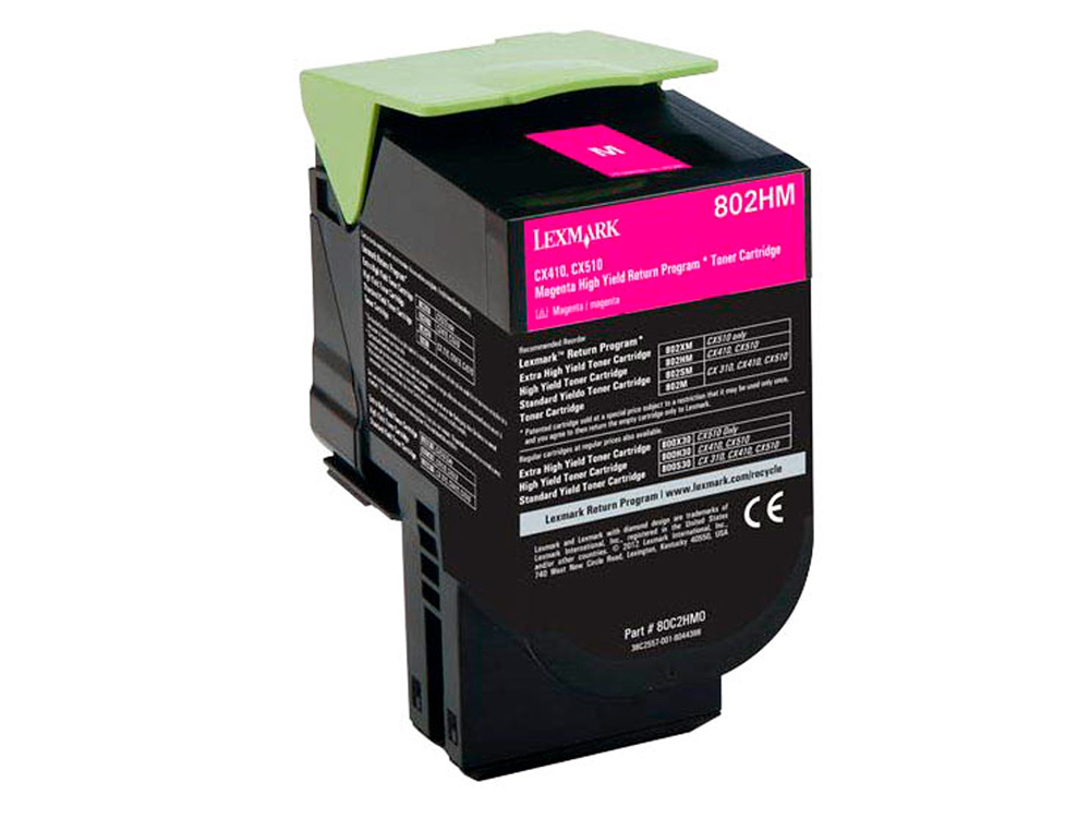 TONER LASER LEXMARK 80C2HME MAGENTA 3000 PAGINAS