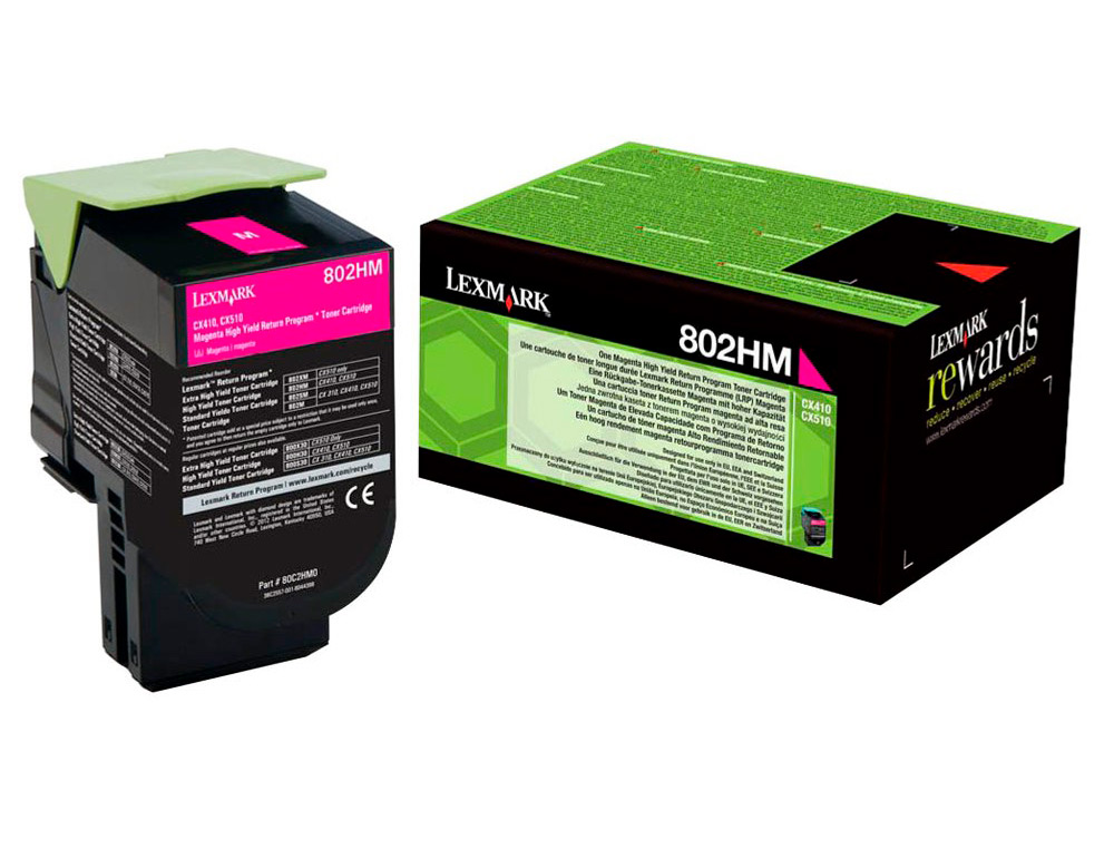 TONER LASER LEXMARK 80C2HME MAGENTA 3000 PAGINAS