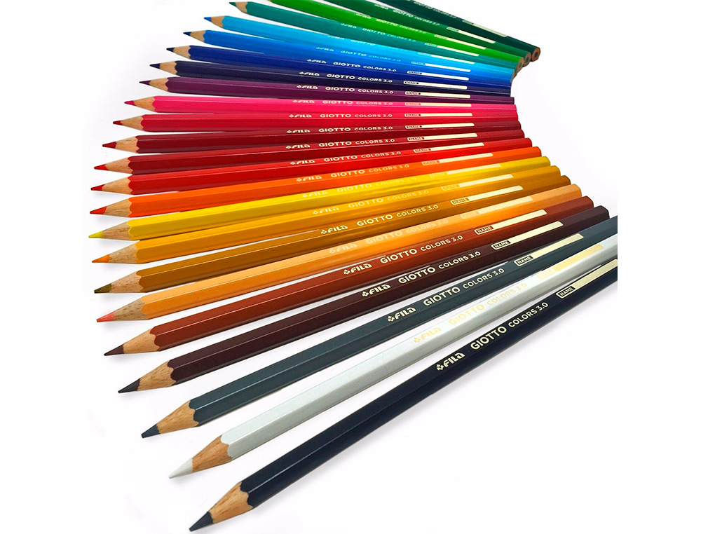 LAPICES DE COLORES GIOTTO COLORS 3.0 MINA 3 MM CAJA DE 24 COLORES SURTIDOS