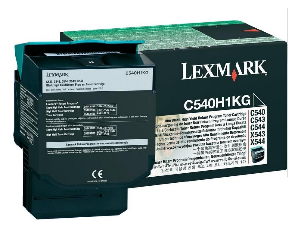 TONER LEXMARK LASER C540H1KG C540 / C543 / C544 / X543 / X544 NEGRO 2500 PAGINAS