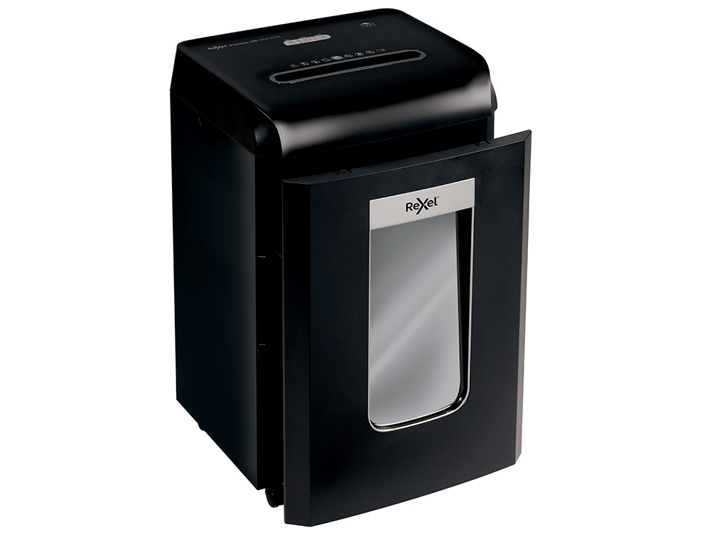 DESTRUCTORA DE DOCUMENTOS REXEL PROMAX QS RSX1538 CAPACIDAD 15 HOJAS PARTICULAS DESTRUYE GRAPAS CLIPS Y