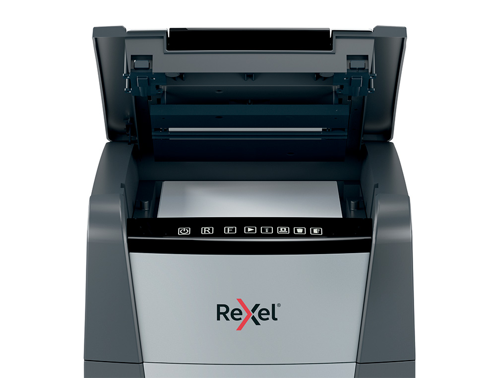 DESTRUCTORA DE DOCUMENTOS REXEL OPTIMUM AUTO+ 100X EU CAPACIDAD 100 HOJAS PARTICULAS DESTRUYE GRAPAS