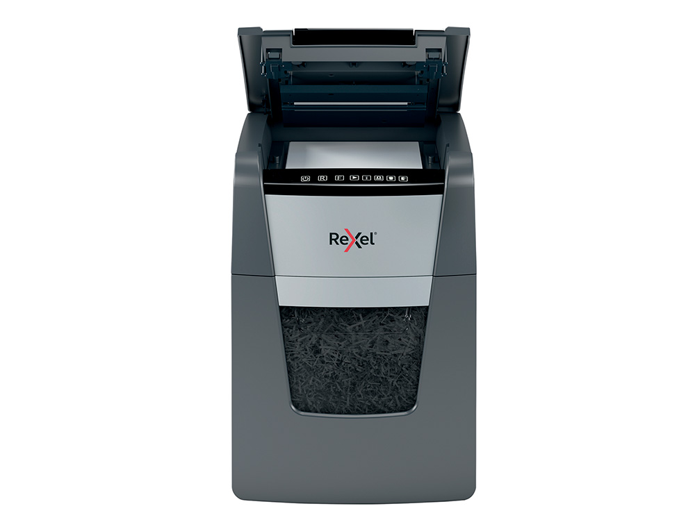 DESTRUCTORA DE DOCUMENTOS REXEL OPTIMUM AUTO+ 100X EU CAPACIDAD 100 HOJAS PARTICULAS DESTRUYE GRAPAS