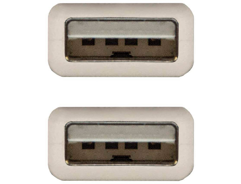 CABLE USB NANOCABLE 2.0 TIPO A/M-A/M COLOR GRIS LONGITUD 1 M