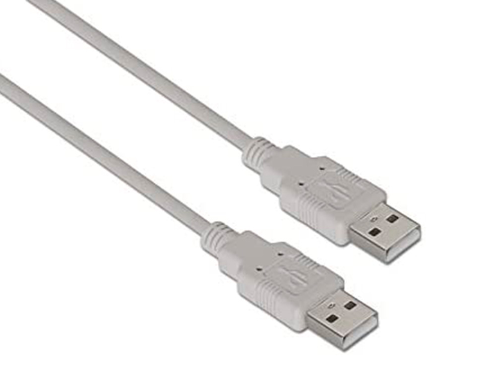 CABLE USB NANOCABLE 2.0 TIPO A/M-A/M COLOR GRIS LONGITUD 1 M