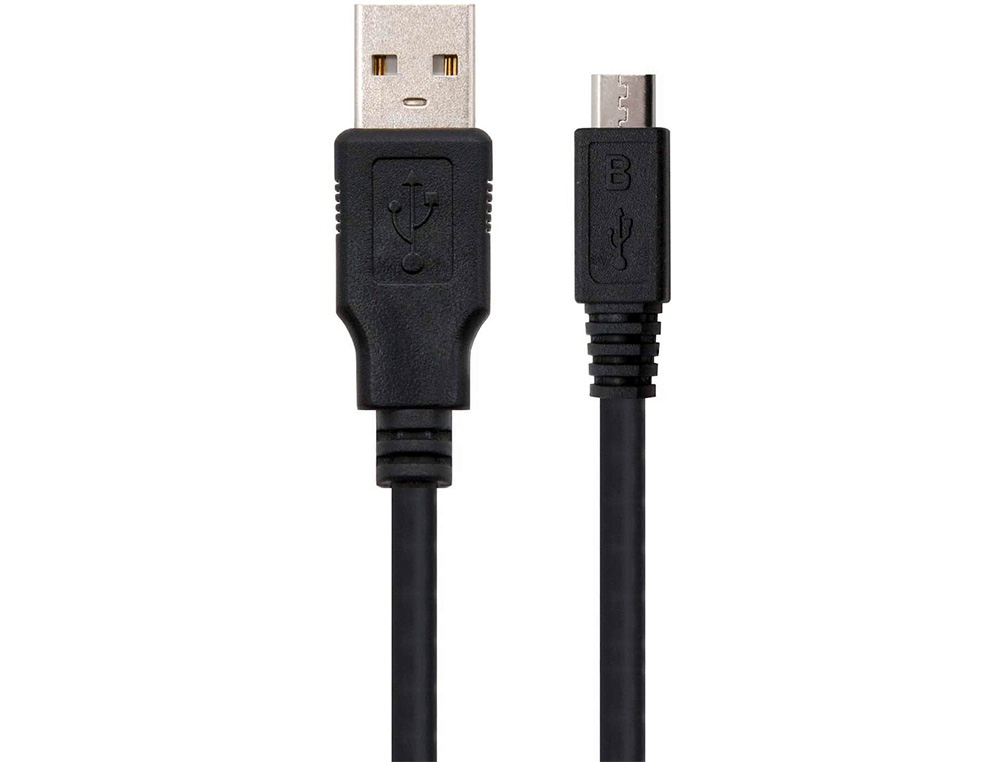 CABLE USB NANOCABLE 2.0 TIPO A/M-MICRO USB B/M COLOR NEGRO LONGITUD 0,8 M
