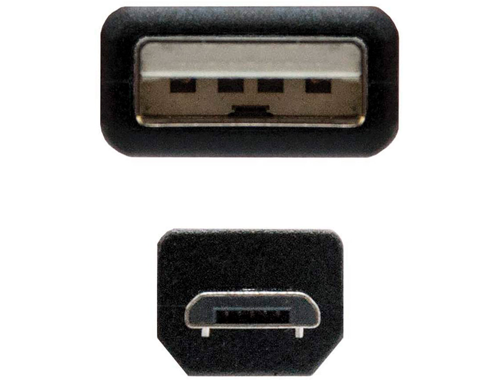 CABLE USB NANOCABLE 2.0 TIPO A/M-MICRO USB B/M COLOR NEGRO LONGITUD 0,8 M
