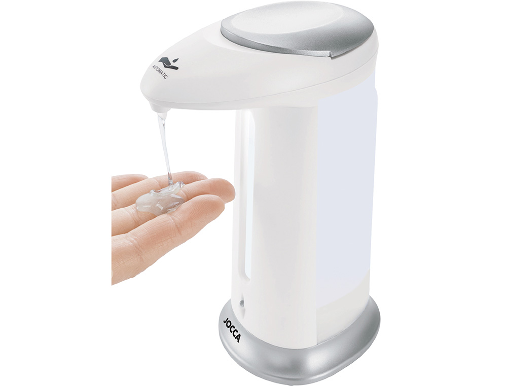 DISPENSADOR AUTOMATICO JABON/GEL JOCCA CON INDICADOR LED CAPACIDAD 280 ML 83X125X200 MM