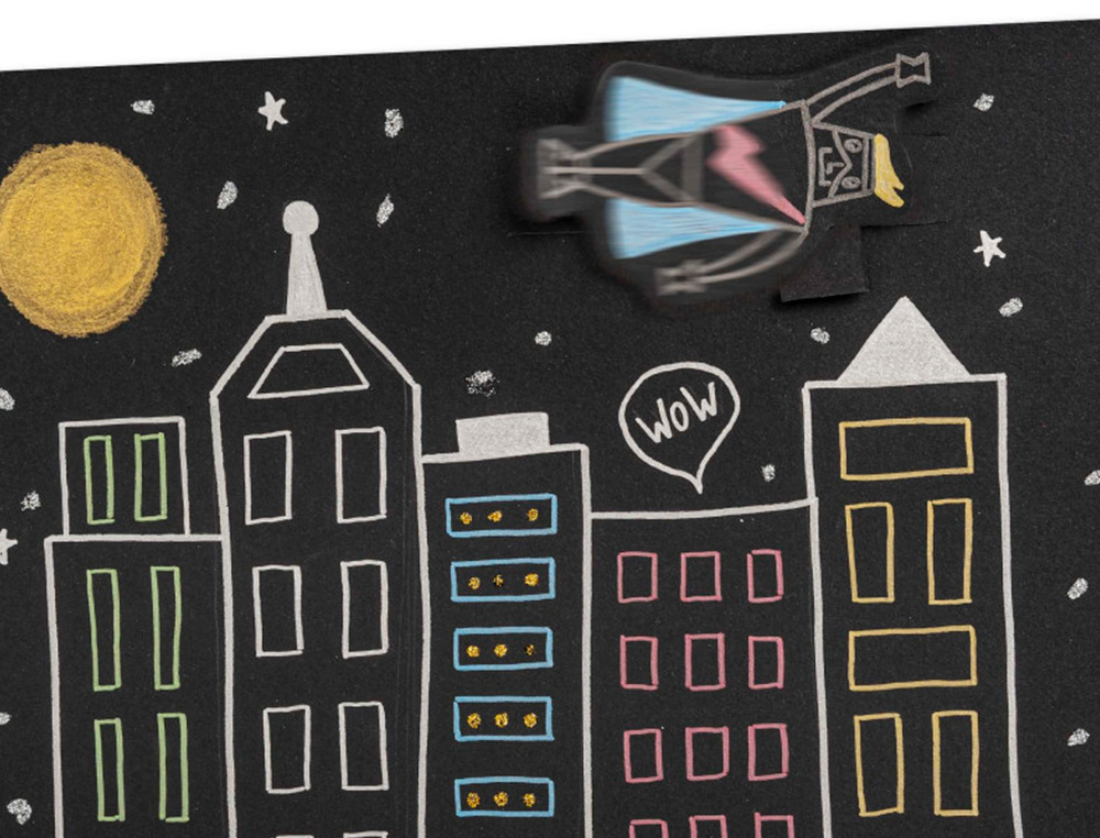 SET DE DIBUJO CARIOCA METALLIC POP UP CARD CREATOR 3D 17 PIEZAS