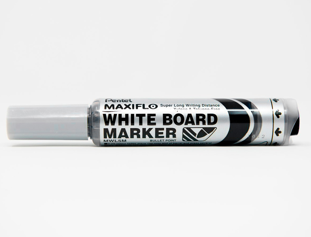 ROTULADOR PENTEL MAXIFLO PARA PIZARRA BLANCA PUNTA REDONDA 2,5-6 MM COLOR NEGRO