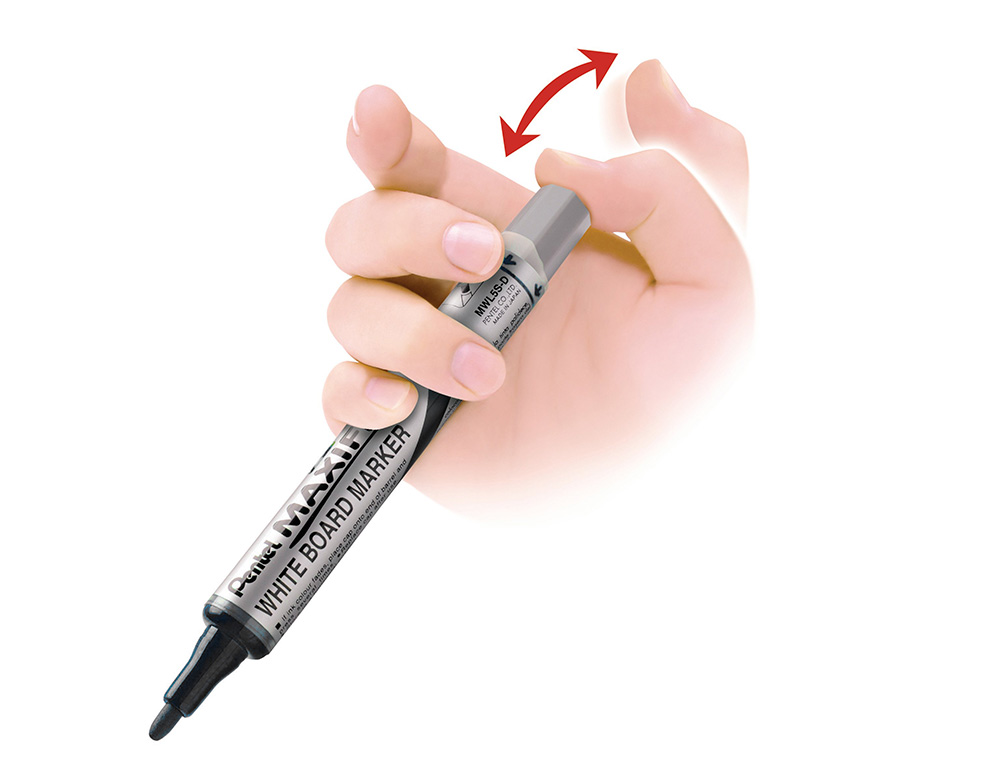 ROTULADOR PENTEL MAXIFLO PARA PIZARRA BLANCA PUNTA REDONDA 2,5-6 MM COLOR NEGRO