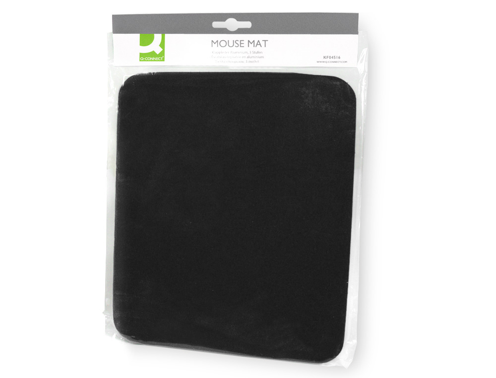 ALFOMBRILLA PARA RATON BASIC Q-CONNECT NEGRA 260X220X6 MM