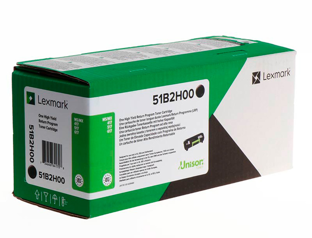 TONER LEXMARK LASER 51B2H00 MS417 / MX417 NEGRO 8500 PAGINAS