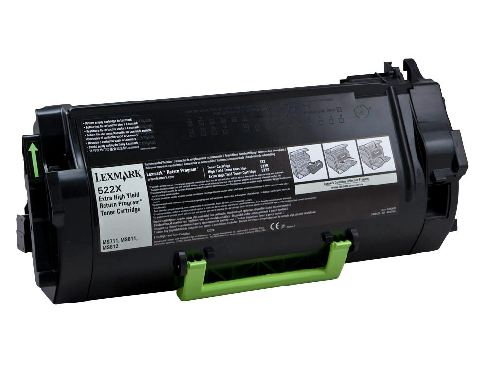 TONER LEXMARK LASER 52D2X0E MS811 SERIES / MS812 SERIES NEGRO 45000 PAGINAS