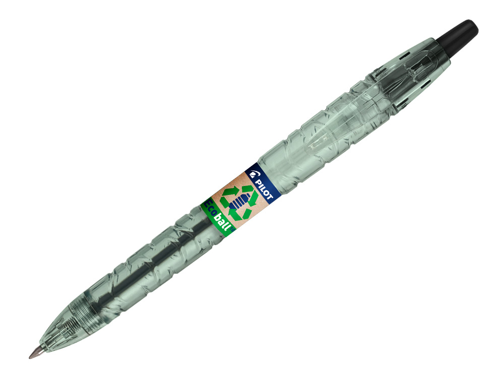 BOLIGRAFO PILOT ECOBALL PLASTICO RECICLADO TINTA ACEITE PUNTA DE BOLA 1 MM COLOR NEGRO