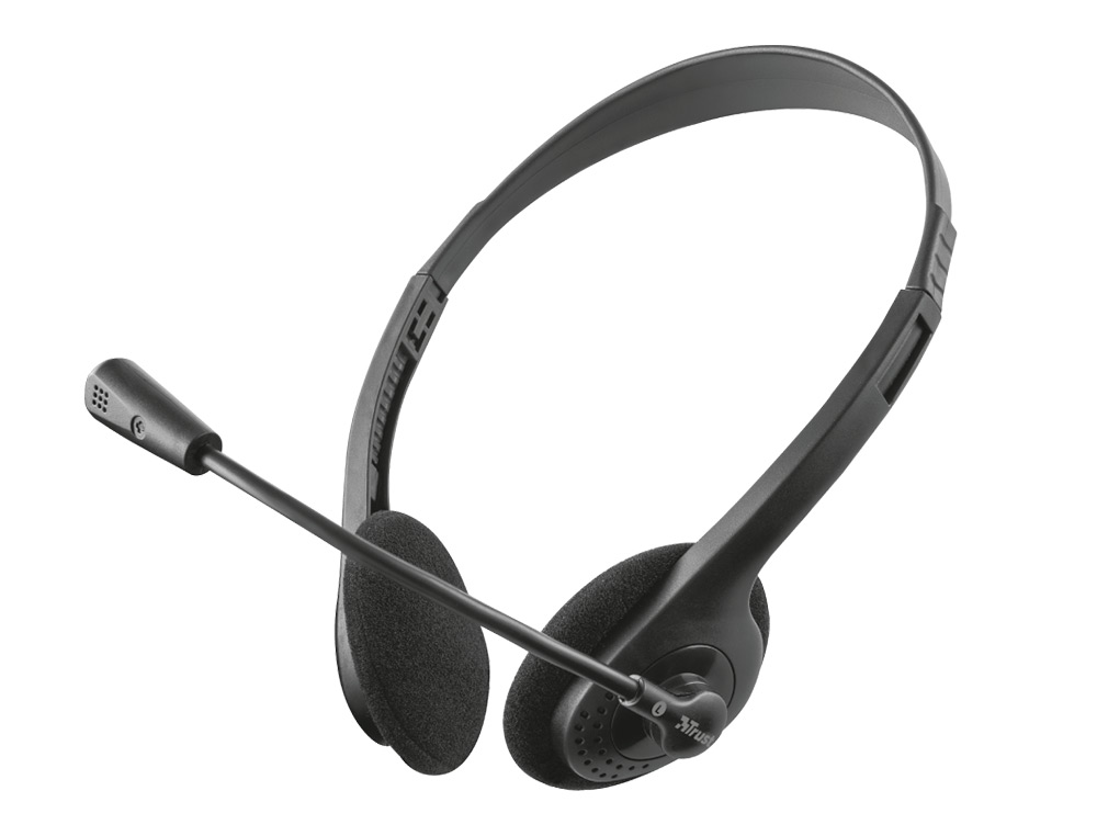 AURICULAR TRUST PRIMO CHAT HEADSET PARA PC Y LAPTOP LONGITUD CABLE 1,8 M CON MICROFONO CONEXION JACK 3.5