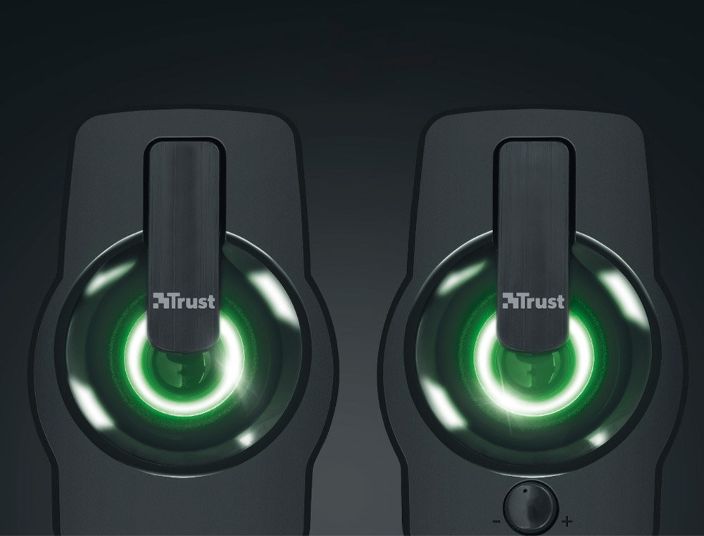 ALTAVOCES TRUST GEMI 2.0 POTENCIA MAXIMA 12W ILUMINACION LED CONTROL DE VOLUMEN Y CONEXION