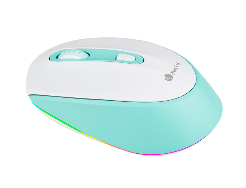 RATON NGS SMOG OPTICO 1000/1600/2400 DPI INALAMBRICO 3 BOTONES RECEPTOR USB 2,4 GHZ LUCES