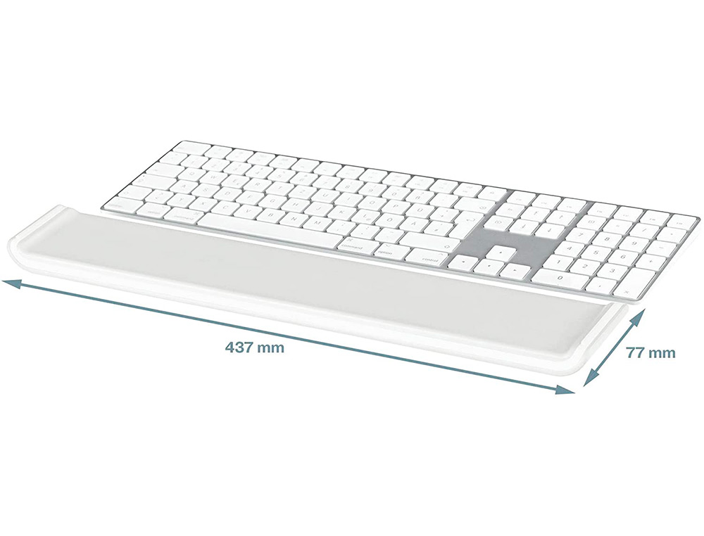 REPOSAMUECAS LEITZ ERGO COSY PARA TECLADO AJUSTABLE COLOR GRIS
