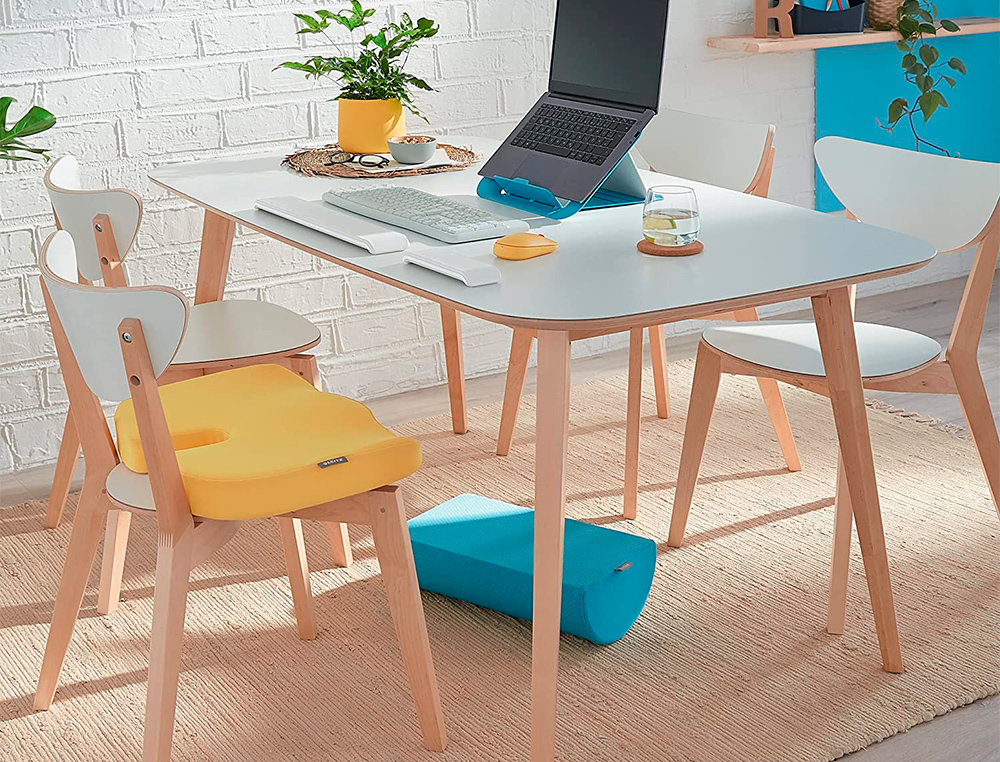 REPOSAPIES DE ESCRITORIO LEITZ ACTIVE ERGO COSY COLOR AMARILLO 260X140X405 MM