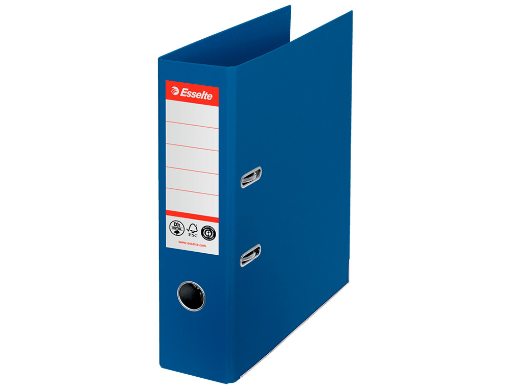 ARCHIVADOR DE PALANCA ESSELTE N 1 CO2 NEUTRAL DIN A4 CARTON FORRADO LOMO 75 MM AZUL VIVIDA