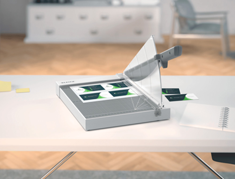 CIZALLA DE PALANCA LEITZ PRECISION HOME OFFICE A4 BASE PLASTICO LONGITUD CORTE 380 MM CAPACIDAD DE CORTE 10 HOJAS