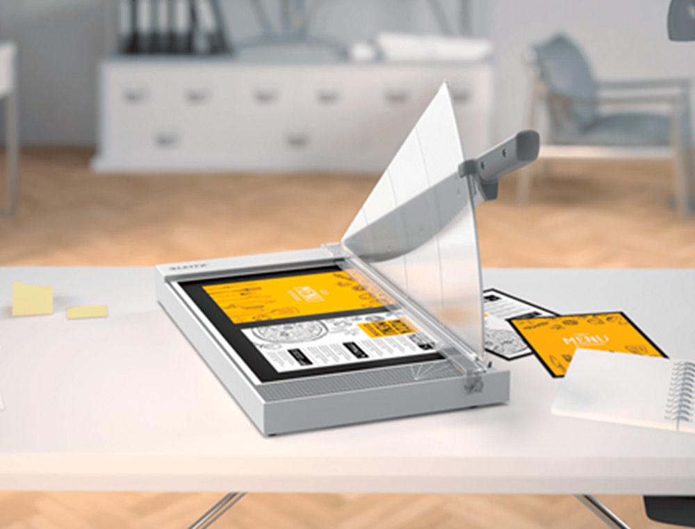 CIZALLA DE PALANCA LEITZ PRECISION HOME OFFICE A3 BASE PLASTICO LONGITUD CORTE 457 MM CAPACIDAD DE CORTE 10