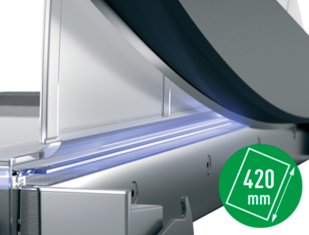 CIZALLA DE PALANCA LEITZ PRECISION OFFICE PRO A3 BASE CRISTAL LONGITUD CORTE 457 MM CAPACIDAD DE CORTE 25 HOJAS