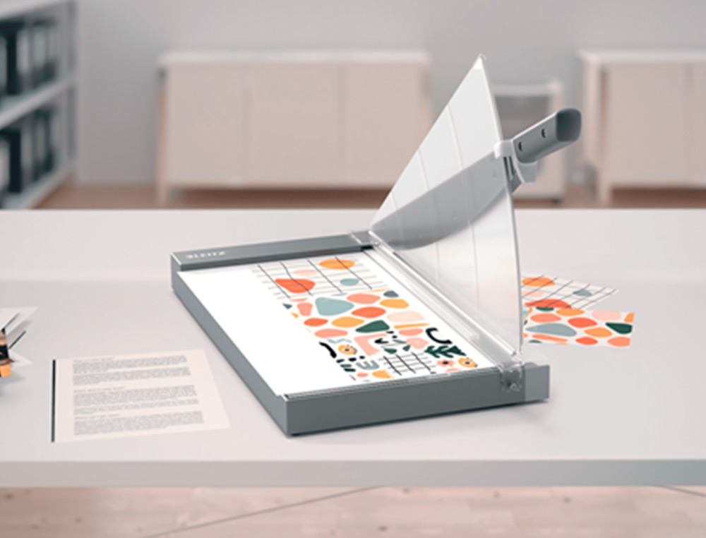 CIZALLA DE PALANCA LEITZ PRECISION OFFICE PRO A3 BASE CRISTAL LONGITUD CORTE 457 MM CAPACIDAD DE CORTE 25 HOJAS