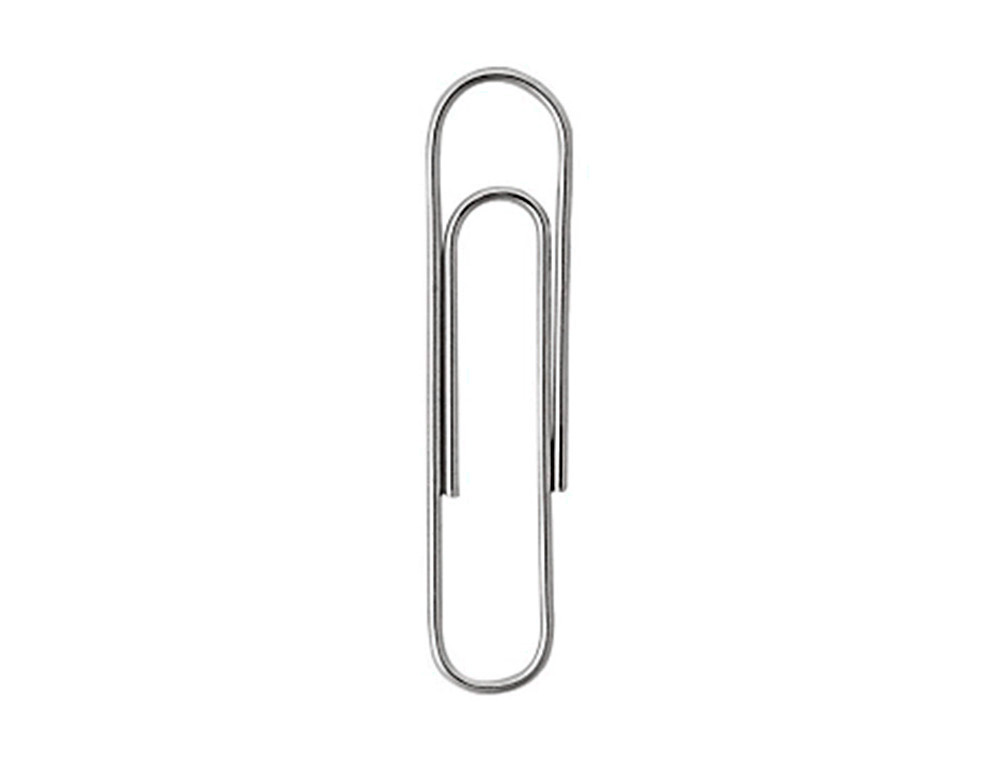 CLIPS ZINC Q-CONNECT N 4 LABIADOS 50 MM CAJA DE 100 UNIDADES