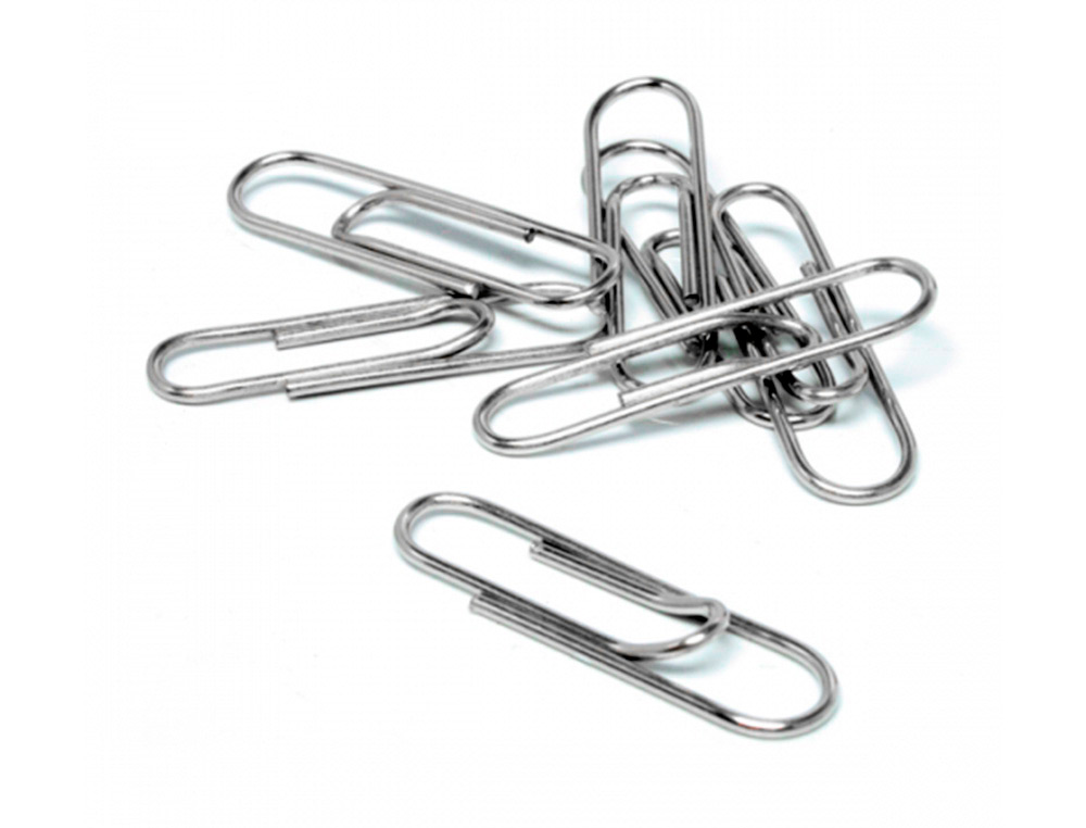 CLIPS ZINC Q-CONNECT N 4 LABIADOS 50 MM CAJA DE 100 UNIDADES