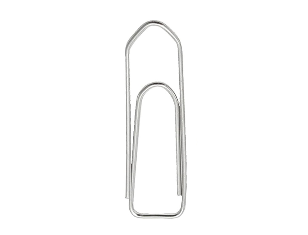 CLIPS NIQUELADOS Q-CONNECT N 3 PICOS 43 MM PUNTA CAJA DE 100 UNIDADES
