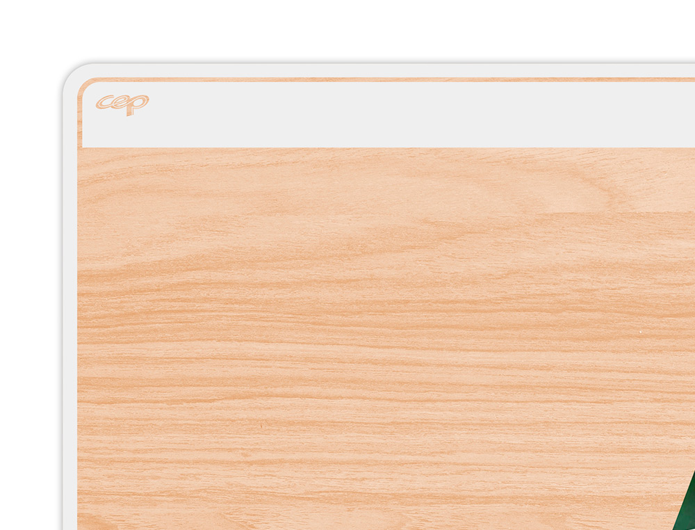 VADE DE SOBREMESA CEP SILVA BAMBU CON SOLAPA TRANSPARENTE 585X385X2 MM