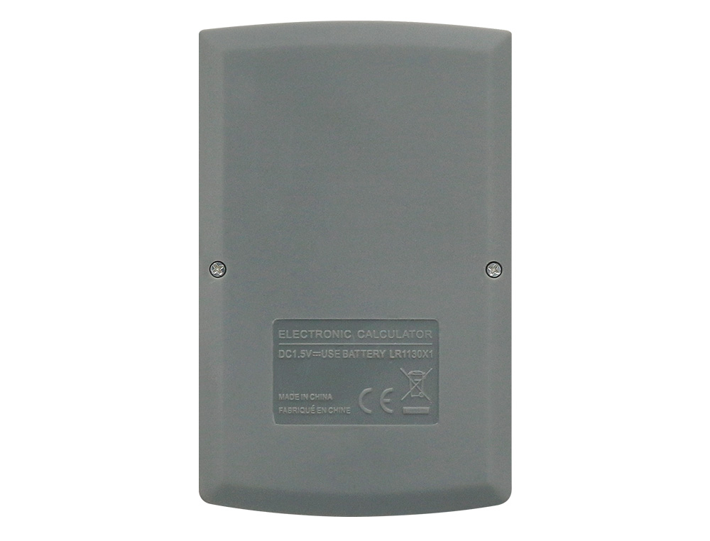CALCULADORA LIDERPAPEL BOLSILLO XF07 8 DIGITOS SOLAR Y PILAS COLOR GRIS 98X62X8 MM